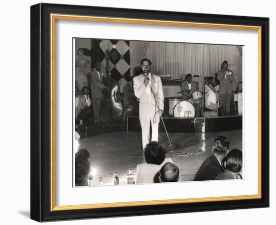 Cab Calloway Performing at the Clover Club, C.1950-null-Framed Photographic Print