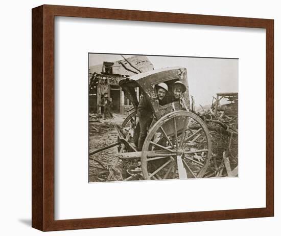 'Cab, sir!' Found in a captured village', France, World War I, 1916-Unknown-Framed Photographic Print