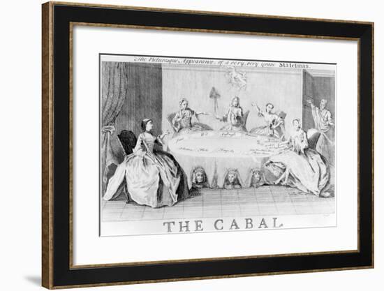 Cabal: the Picturesque Appearance of a Very, Very Grave Statesman, Circa 1745-null-Framed Giclee Print