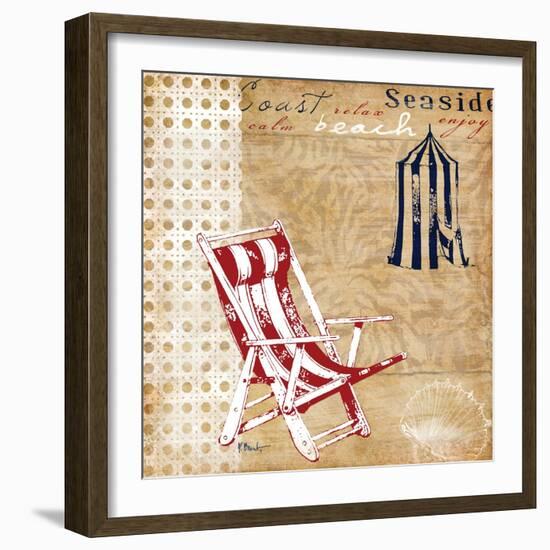 Cabana Beach American Collage I-Paul Brent-Framed Art Print