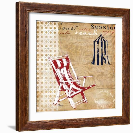 Cabana Beach American Collage I-Paul Brent-Framed Art Print