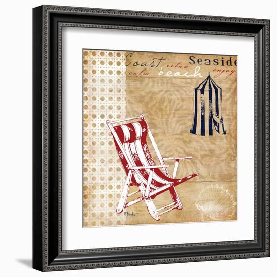 Cabana Beach American Collage I-Paul Brent-Framed Art Print