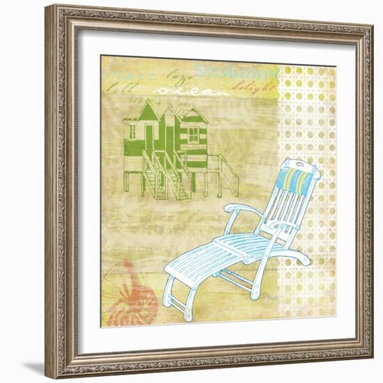 Cabana Beach Citrus Collage II-Paul Brent-Framed Art Print