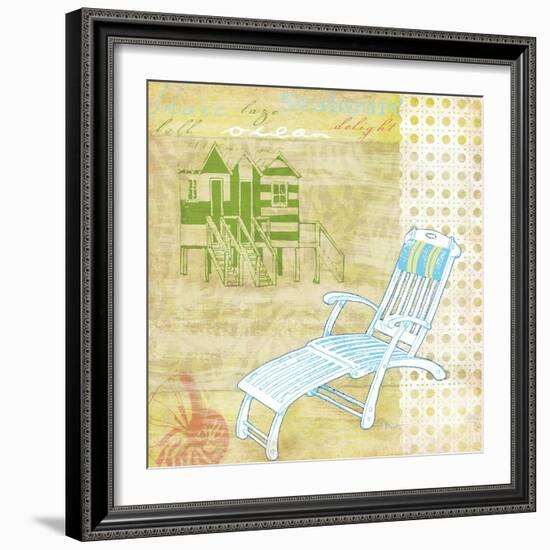 Cabana Beach Citrus Collage II-Paul Brent-Framed Art Print