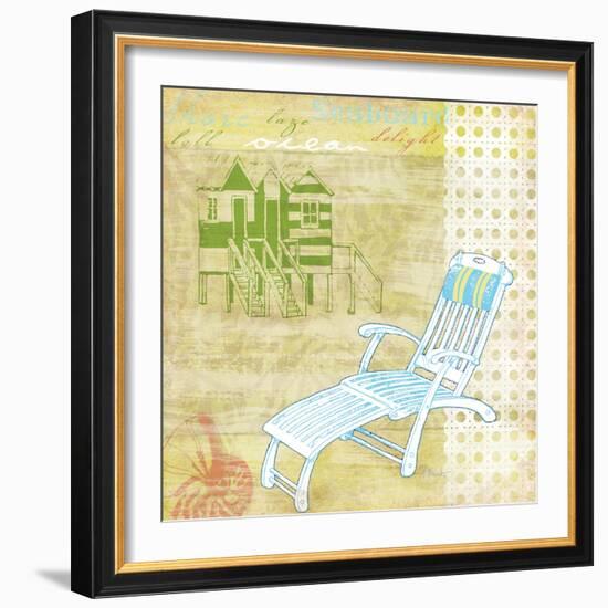 Cabana Beach Citrus Collage II-Paul Brent-Framed Art Print