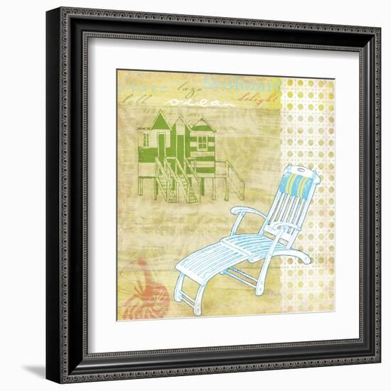 Cabana Beach Citrus Collage II-Paul Brent-Framed Art Print