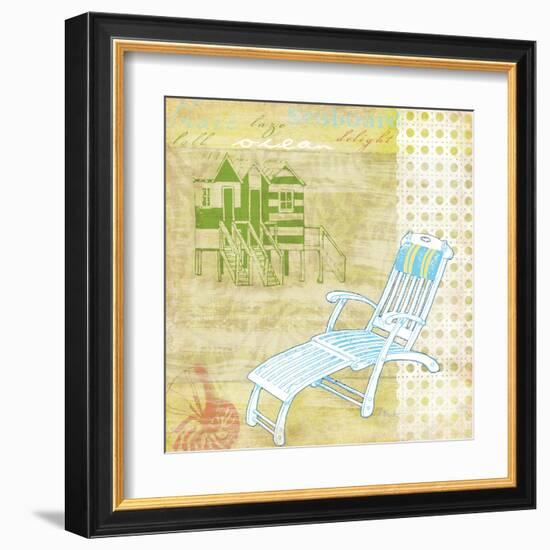 Cabana Beach Citrus Collage II-Paul Brent-Framed Art Print