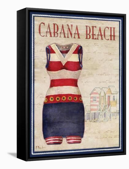 Cabana Beach-Paul Brent-Framed Stretched Canvas