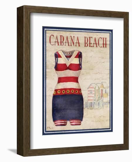 Cabana Beach-Paul Brent-Framed Art Print