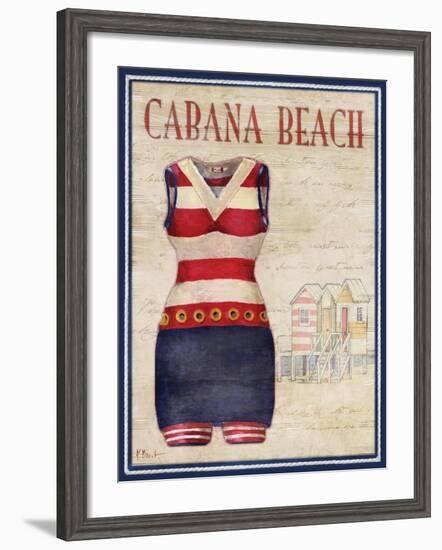 Cabana Beach-Paul Brent-Framed Art Print