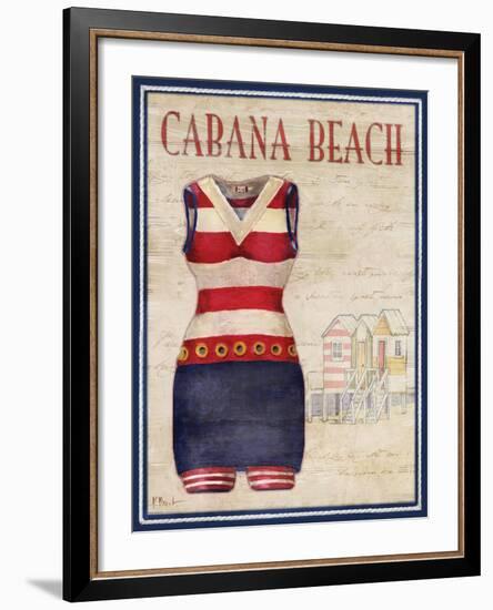 Cabana Beach-Paul Brent-Framed Art Print