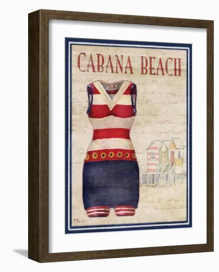 Cabana Beach-Paul Brent-Framed Art Print