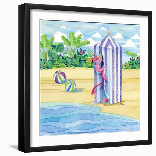 Cabana Flamingo-Paul Brent-Framed Art Print