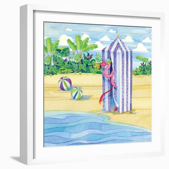 Cabana Flamingo-Paul Brent-Framed Art Print