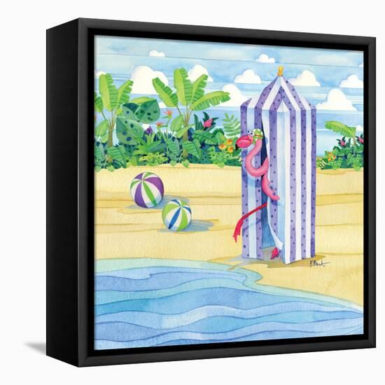 Cabana Flamingo-Paul Brent-Framed Stretched Canvas