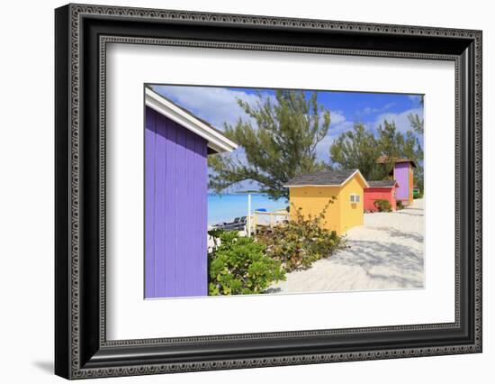 Cabana on Half Moon Cay, Little San Salvador Island, Bahamas, West Indies, Central America-Richard Cummins-Framed Photographic Print