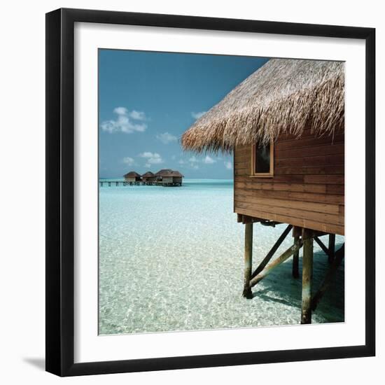 Cabana Raised Above the Ocean-null-Framed Photographic Print