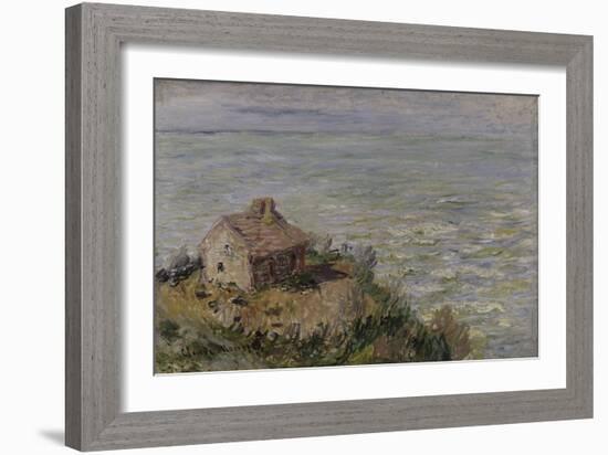 Cabane des douaniers, effet d'après-midi-Claude Monet-Framed Giclee Print