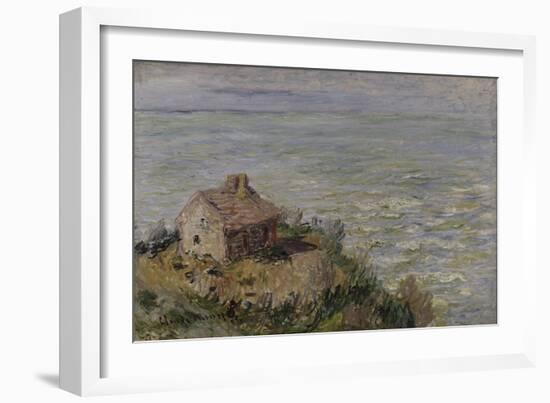 Cabane des douaniers, effet d'après-midi-Claude Monet-Framed Giclee Print