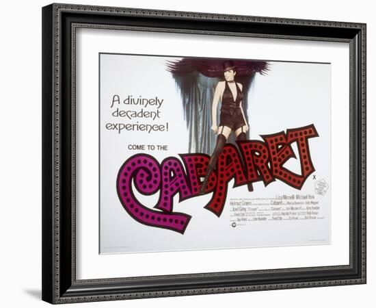 Cabaret, British Poster Art, Liza Minnelli, 1972-null-Framed Art Print