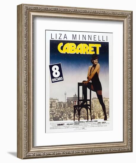 Cabaret, French poster, Liza Minnelli, 1972-null-Framed Art Print