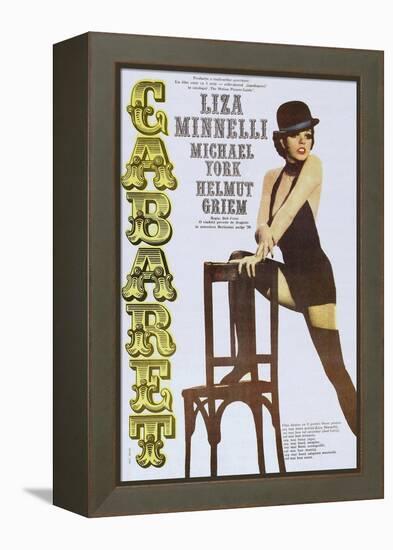 Cabaret, Italian poster, Liza Minnelli, 1972-null-Framed Stretched Canvas