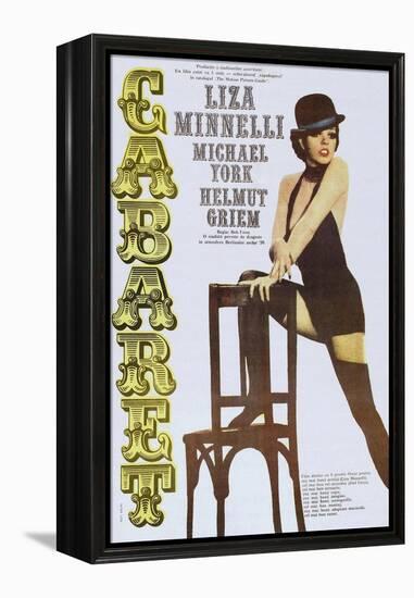 Cabaret, Italian poster, Liza Minnelli, 1972-null-Framed Stretched Canvas