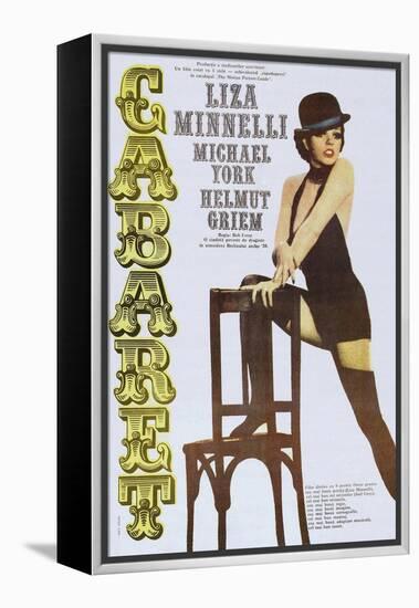 Cabaret, Italian poster, Liza Minnelli, 1972-null-Framed Stretched Canvas