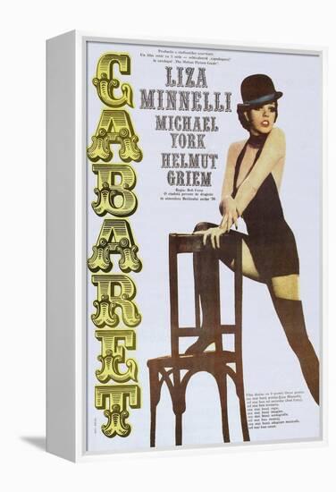 Cabaret, Italian poster, Liza Minnelli, 1972-null-Framed Stretched Canvas