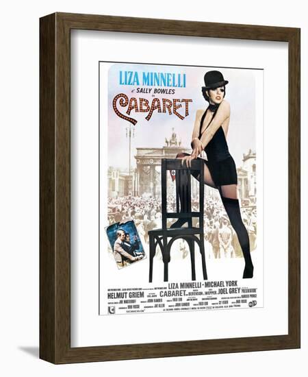 Cabaret, Italian Poster, Liza Minnelli, Michael York, Liza Minnelli, 1972-null-Framed Premium Giclee Print