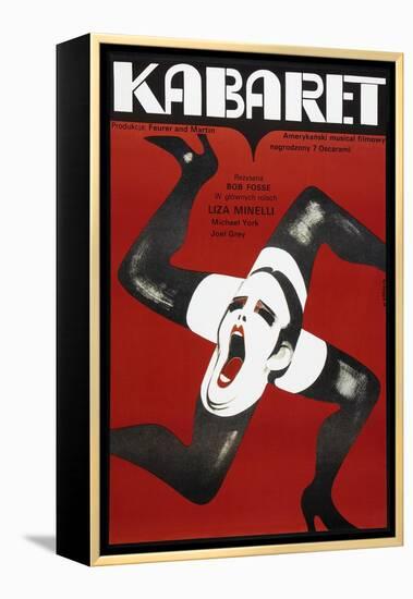 Cabaret, Polish poster, Liza Minelli, 1972-null-Framed Stretched Canvas