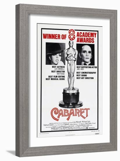 Cabaret, US poster, Liza Minnelli, Joel Grey, 1972-null-Framed Art Print