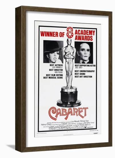 Cabaret, US poster, Liza Minnelli, Joel Grey, 1972-null-Framed Art Print