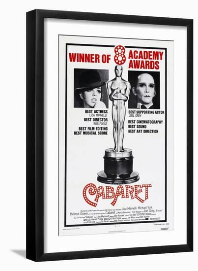 Cabaret, US poster, Liza Minnelli, Joel Grey, 1972-null-Framed Art Print