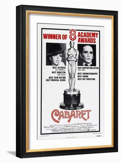 Cabaret, US poster, Liza Minnelli, Joel Grey, 1972-null-Framed Art Print