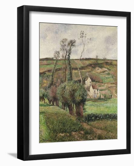 Cabbage Hill in Pontoise. La Cote de Chou a Pontoise, 1882-Camille Pissarro-Framed Giclee Print