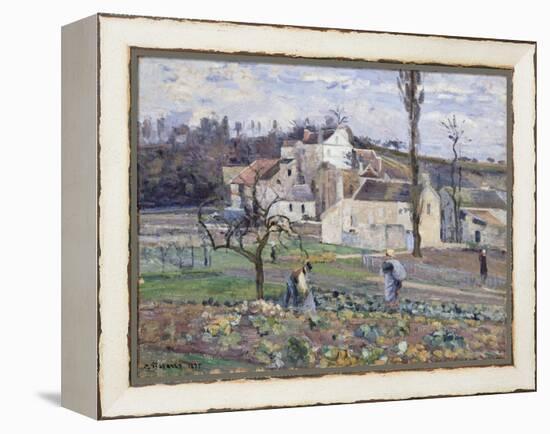 Cabbage Patch Near the Village, 1875-Camille Pissarro-Framed Premier Image Canvas