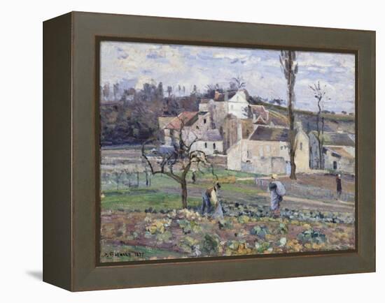 Cabbage Patch Near the Village, 1875-Camille Pissarro-Framed Premier Image Canvas