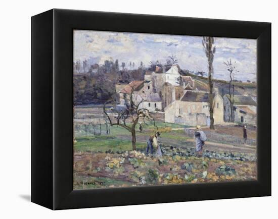 Cabbage Patch Near the Village, 1875-Camille Pissarro-Framed Premier Image Canvas