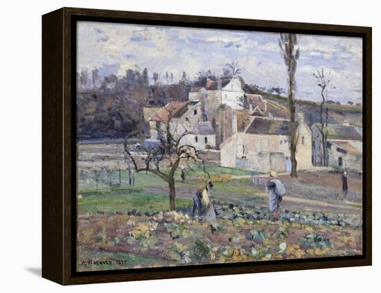 Cabbage Patch Near the Village, 1875-Camille Pissarro-Framed Premier Image Canvas