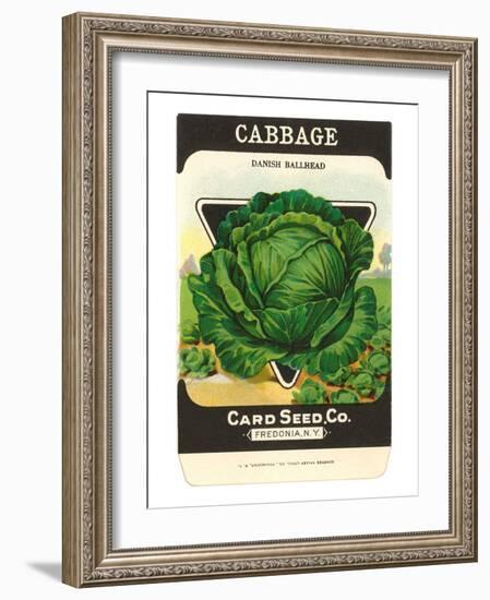 Cabbage Seed Packet-null-Framed Art Print