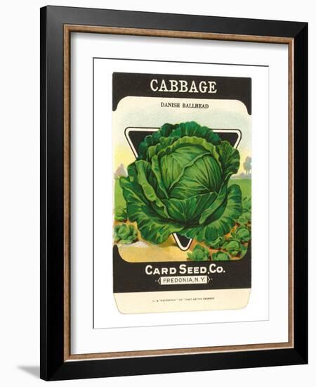 Cabbage Seed Packet-null-Framed Art Print