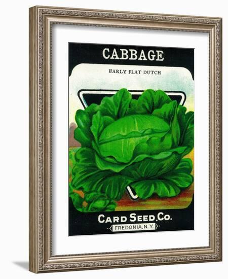 Cabbage Seed Packet-Lantern Press-Framed Art Print