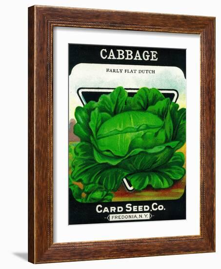 Cabbage Seed Packet-Lantern Press-Framed Art Print