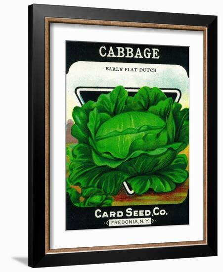 Cabbage Seed Packet-Lantern Press-Framed Art Print