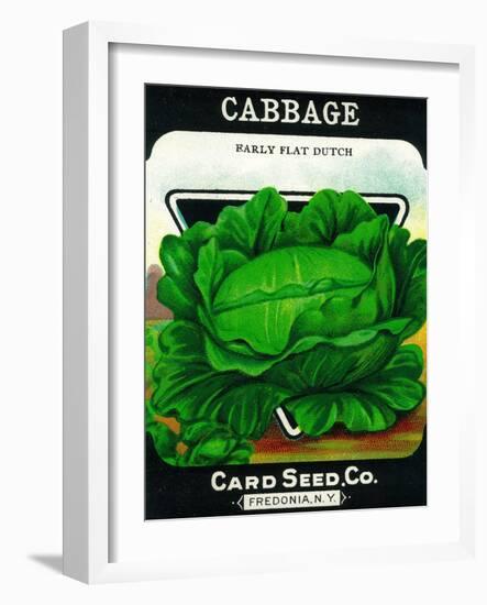 Cabbage Seed Packet-Lantern Press-Framed Art Print