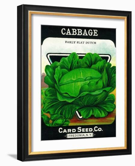 Cabbage Seed Packet-Lantern Press-Framed Art Print