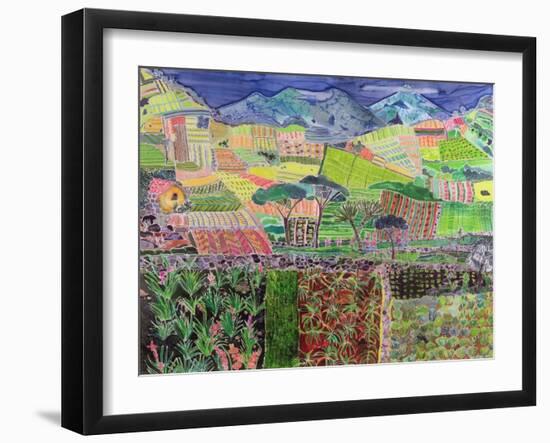 Cabbages and Lillies Revisited, Guatemala, 2006 (Dyes on Silk)-Hilary Simon-Framed Giclee Print