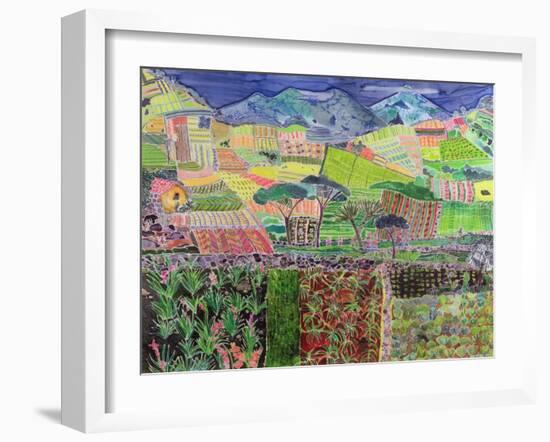 Cabbages and Lillies Revisited, Guatemala, 2006 (Dyes on Silk)-Hilary Simon-Framed Giclee Print