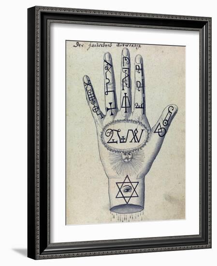 Cabbalistic Signs and Sigils, 18th Century-Science Source-Framed Giclee Print